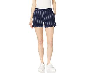 Nautica Women's Tailored Stretch Cotton Patterned Short, Navy Stripe, 2