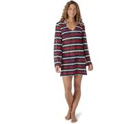 Nautica Women's Tunic Dress - Bikini & Swimsuit Cover-ups for Beach, Poolside, Resort Wear, Travel, Vacation, Cruise Swimwear, Navy Red, Large