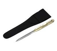 Nautical 8'' Brass Single Handed Straight Divider Navigation Pattern Divider Drafting Tool Compass Divider with Leather Case