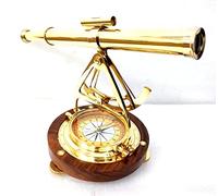 Nautical Alidate 12" Telescope with Compass Antique Brass Collectible Home Decor Handmade Gift12 Telescope with Compass Antique Brass Collectible Home Decor Handmade Gift