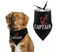 Nautical Anchor Captains-1 Dog Bandanas Triangle Scarfs Printing Bib Scarf Adjustable Accessories for Small Dogs And Cats
