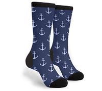 Nautical Anchor Women Men Walking Socks Comfortable Hiking Socks Casual Warmer Sock For Trekking Running Camping