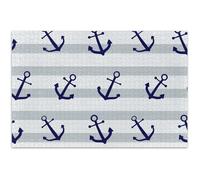 Nautical Anchors Grey Stripes 500 Pieces Jigsaw Puzzles for Adults Family Toy Artwork Custom Unique Jigsaw Puzzle White Elephant, 20.5x14.9 Inch