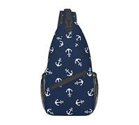 Nautical Anchors Sling Bag Hiking Daypack Crossbody Shoulder Backpack Travel Chest Pack for Men Women