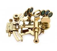 "Nautical Antique Brass Marine Sextant 5" - Vintage RMS Titanic White Star Line Style Navigational Instrument - Functional Maritime Collectible Gift for Sailors & Home Decor"