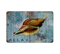 Nautical Beach Ocean Theme Underwater Sea Snail Personalized Metal Tin Sign Retro Yard Signs Summer Sea Animals Plants Wall Decor Tin Signs for House Porch Backyard 8x12 Inch