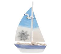 Nautical Beach Wooden Sailboat Mini Sailing Boat Beach Figurines Rustic Ocean Home Decoration1