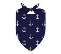 Nautical Boat Anchors Dog Bandana, Funny Boat Anchors Print Dog Bandana, Dogs Boating Accessories, Adjustable Comfortable Triangle Pet Kerchief for Small Medium Dogs