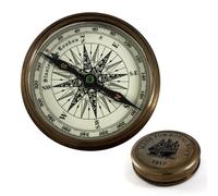 Nautical Brass Compass with Robert Frost Poem, Antique London Style Navigation Dial, Decorative Collectible Gift