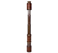 Nautical Brown Antique 10" Telescope Handmade Collectibles Vintage Half Leather Carving telescope for home & office decor.