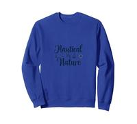 Nautical By Nature: Seaside Adventure Lover's Emblem Sweatshirt, Adult Unisex, Royal Blue, XXL