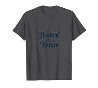 Nautical by Nature: Seaside Adventure Lover's Emblem T-Shirt, Men, Dark Heather Grey, XXL