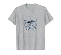 Nautical by Nature: Seaside Adventure Lover's Emblem T-Shirt, Men, Heather Grey, XXL