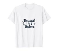 Nautical by Nature: Seaside Adventure Lover's Emblem T-Shirt, Men, White, XXL