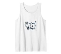 Nautical by Nature: Seaside Adventure Lover's Emblem Tank Top, Men, White, XXL