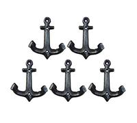 Nautical Cast Iron Ship Anchor Weathered Nautical Wall Hooks Coat Hook (5 PCS)
