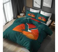 Nautical Coastal Emperor Duvet Cover Set - Vintage Sunset Seagull Patterned Bedroom Decor Bedding Set 3 Piece with 2 Pillowcases, Soft Microfibre Quilt Cover with Zip WZ-71