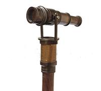 Nautical Collectible Antique Finish Brass Telescope Spyglass Vintage Walking Stick