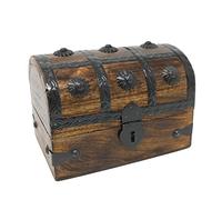 Nautical Cove Treasure Chest Keepsake and Jewelry Box Wood - Treasure Box Medium (6.5 x 4.5 x 4.5)