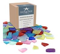 Nautical Crush Trading Assorted Sea Glass Pieces For Decoration | Assorted Colored Sea Glass Good For Craft | Plus Free Nautical Ebook By Joseph Rains (11 Ounces)