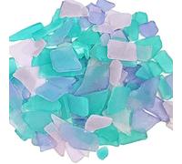 Nautical Crush Trading Sea Glass | Aqua Pink and Lavender Colored Sea Glass Mix | 11 Ounces of Pastel Sea Glass for Art Crafts and Decor | Sea Glass Bulk