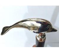 Nautical Dolphin Fish Handle Walking Stick Vintage Marine Maritime