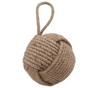 Nautical Doorstop Rope Sailor Knot Decorative Jute Under Mount Handmade Door Stopper with Handle for Floor by The Metal Magician (5" Jute (Natural Color))