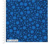 Nautical Fabric - 100% Cotton Printed Material, 44” Wide - Maritime Themed Fabric by The Metre - Ideal for Crafts, Quilting, Dressmaking (Deep Blue Bubbles, Two Metres)