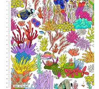 Nautical Fabric - 100% Cotton Printed Material, 44” Wide - Maritime Themed Fabric by The Metre - Ideal for Crafts, Quilting, Dressmaking (Colourful Reef, Two Metres)