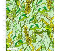 Nautical Fabric - 100% Cotton Printed Material, 44” Wide - Maritime Themed Fabric by The Metre - Ideal for Crafts, Quilting, Dressmaking (Marine Seaweed, Half Metre)