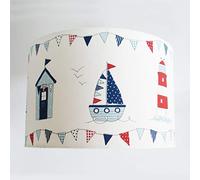 Nautical Fabric Beach Huts Theme Ceiling Shade Large