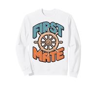 Nautical First Mate Boating Graphic Sweatshirt