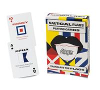 Nautical Flags Lingo Playing Cards | Travel Flashcards | Learn Nautical Flags Marintime Vocabulary in A Fun & Easy Way | 52 Essential Translations, White