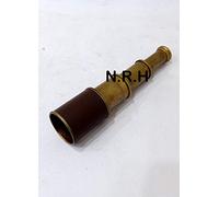 Nautical Handheld Brass Brown Leather Telescope Marine Ship Instrument Sea Gift Items