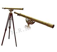 Nautical Harbor Master Brass Telescope with Tripod Stand Handmade Replica