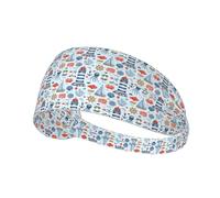 Nautical Helms Lighthouse Anchors Fish Octopus Elastic Exercise Headband Non Slip Workout Headbands Sports Hair Band