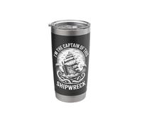 Nautical Humor Ship Boat Captain Shipwreck Stainless Steel Insulated Tumbler