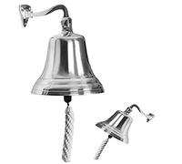 Nautical Large Ship Bell 7inch Chrome Finish Wall Mountable Bell for Pubs & Home Bars Rustic Vintage Home Decor Gifts
