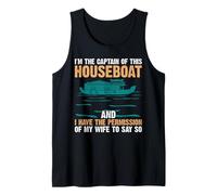 Nautical Life River Ship Sailing Pontoon Design Tank Top