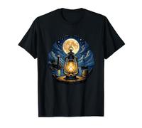 Nautical Lighthouse Lantern Moon Harbor Night T-Shirt