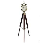 Nautical Modern Floor Clock Antique Vintage Wooden Tripod Stand Clock Fantasy Room Corner Clock Bedroom Living Room Floor Standing Clock Home Decorative Clock Gift