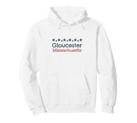 Nautical Patriotic Coastal Sailing Gloucester Boating Text Pullover Hoodie
