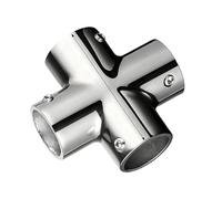 Nautical Railing Hardware, 4-Way Stainless Steel Socket - Heavy Duty Nautical Handrail Accessory - For Yacht Boats Outdoor Jetty Bridges Systems Guardrail Railings Systems