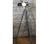Nautical Replica Hub Adjustable Spotlight searchlight Tripod Floor Lamp Vintage Standing Spotlight for Living Room Bedroom Decor
