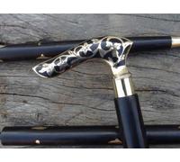 Nautical Replica Hub Antique Brass Victorian Handle Wooden Vintage Style Walk Stick Designer