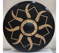 Nautical Replica Hub Black Sun Battle Shield Viking Norse shield medieval shield Norse shield larp viking shield viking home decor