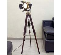 Nautical Replica Hub Designer Spotlight Tripod Floor Brass Finish Lamp Collectable Searchlight Spot Light Studio Lamp