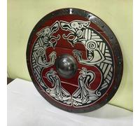 Nautical Replica Hub Dragon Wooden Shield Authentic Dragons Battleworn Viking Shield - Norse Mythology Valhalla Viking Shield Medieval warrior shield