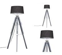 Nautical Replica Hub Gray Tripod Floor Lamp Stand Chrome Finish Home Decor (Without Shade)