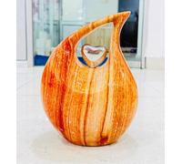 Nautical Replica Hub Heart of Love Cremation Urn for Human Ashes, Beautiful Memorial ERN for Adults, Decorative ERN for Loved Ones, Funeral Urn for Burial or Display (Natural(8X4.5X10))